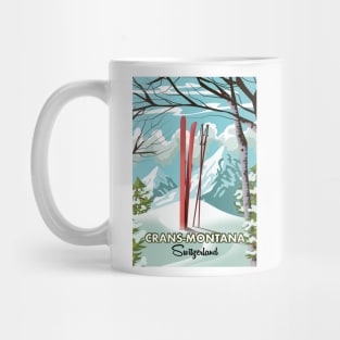 Crans-Montana Switzerland ski poster Mug